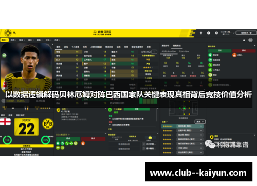 以数据逻辑解码贝林厄姆对阵巴西国家队关键表现真相背后竞技价值分析 以数据逻辑解码贝林厄姆对阵巴西国家队关键表现真相背后竞技价值分析